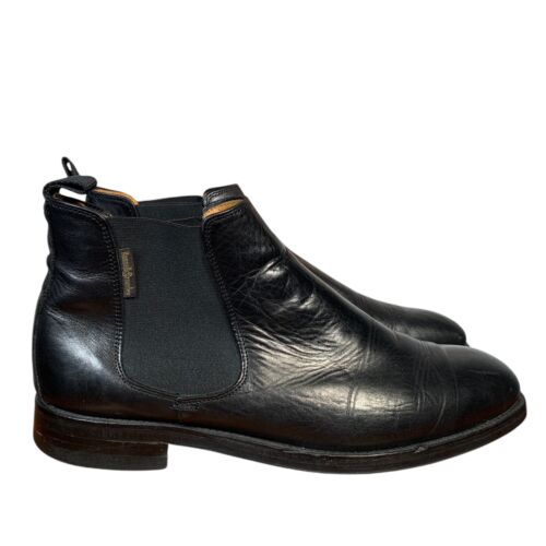 Russell Bromley Chelsea Boots UK10 Herren Schwarz Burlington Leder Schuhe Knöchel
