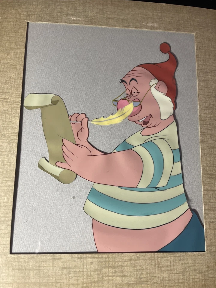 Peter Pan Animation Cels Walt Disney Production Art Vintage 1955 Cel MR. SMEE - Image 2 of 4