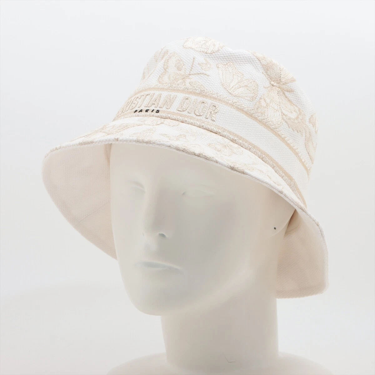 Chapeau brodé Dior Toile Doo JUY 57 coton et polyester blanc 41DTM923X131