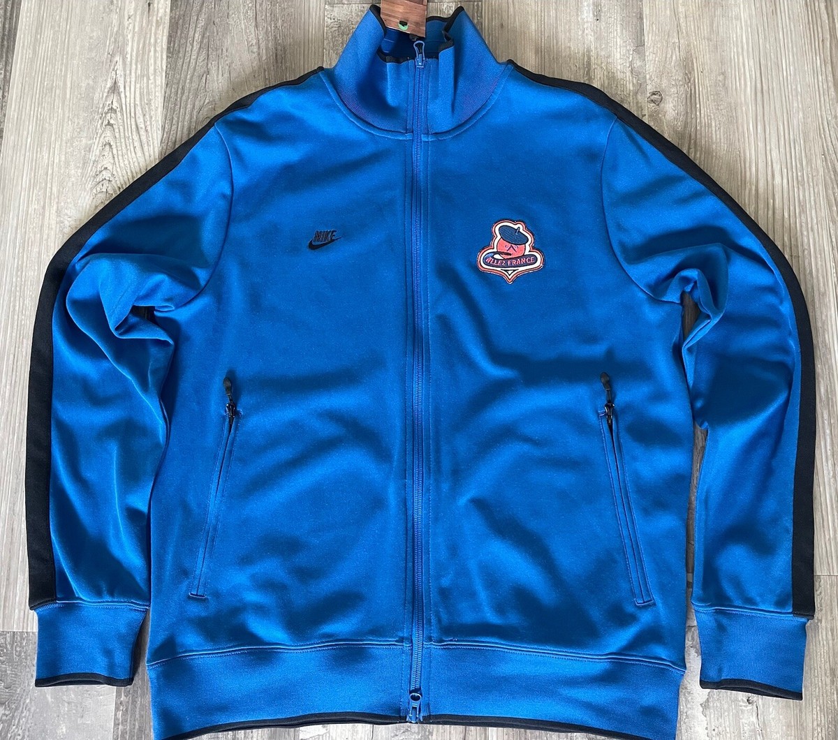 Nike Men's L Allez France Blue N98 Track Jacket Vintage 2009