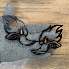 Alpha Woodpecker Badges Emblem Orange Eye, Fender Angry Agressive Racing Black