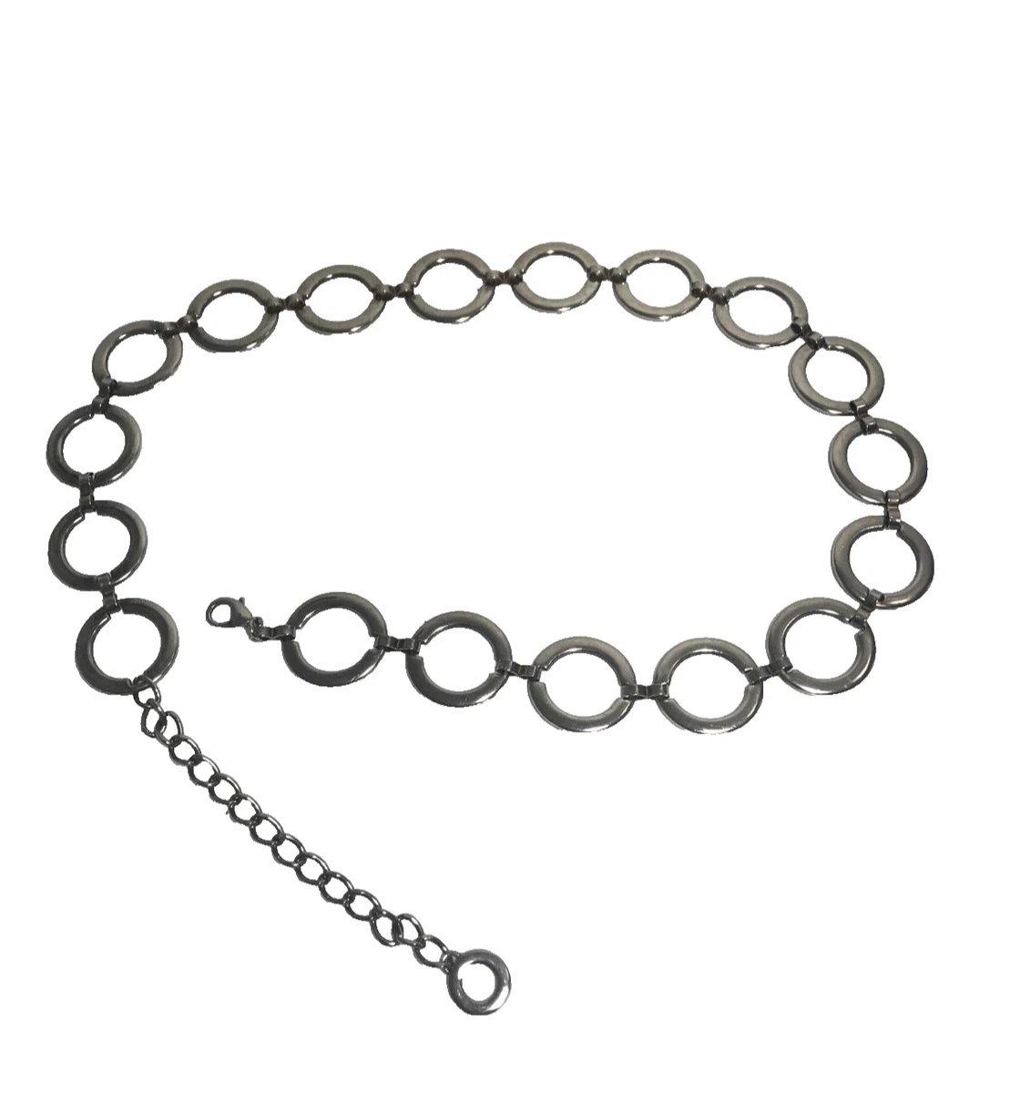 Circle chain hotsell belt silver