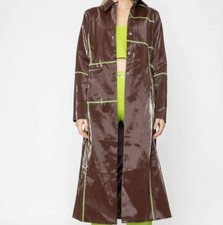 I.am.gia Callisto Trench Coat Size Xs Brown Vinyl Long Dolls Kill