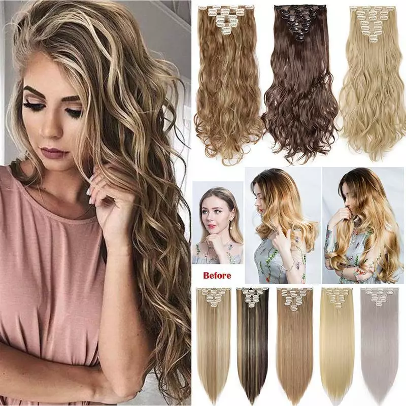 Clip in hot sale hair extensions pieces