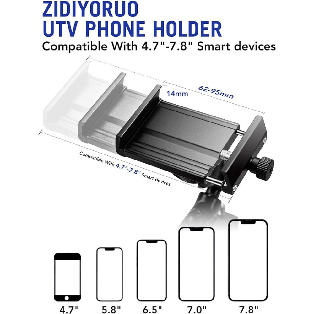 UTV Phone Holder SXS Holder Mount on Roll Cage Bar
