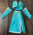 Vintage Barbie Francie #3449 Buckaroo Blues Suede Chain Skirt Vest Gloves Outfit