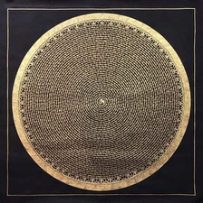 Om Mandala Thangka, Om Mani Padme Hum Thangka Art, Om Mandala
