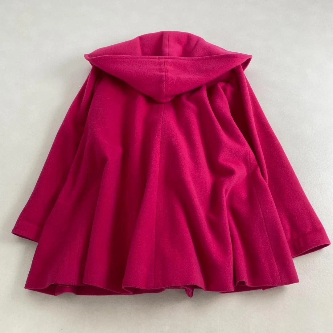 SAINT LAURENT (YSL) w2166 Cappotto Yves Saint Laurent Rosa Love Collar Collare a Scialle Molto Carino 