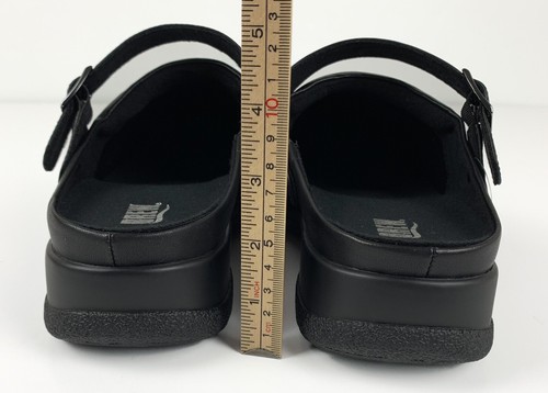Drew Savannah Slipper Clog Schuhe Stretch Stoff Leder Schnalle Damen 10WW schwarz - Bild 8 von 12