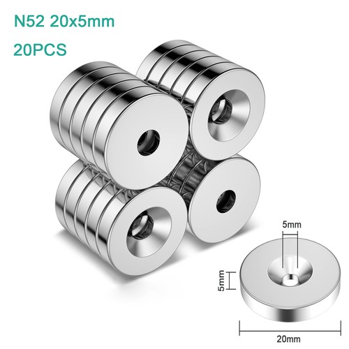 Super Strong Neodymium Magnet Rare Earth Round Hole Cuboid Holder Hook Fishing - Picture 25 of 36