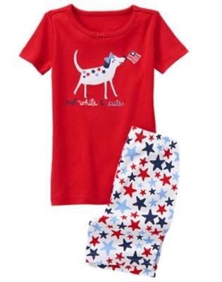 NWT Gymboree Girls gymmies pajama shorts sets red white cute many sizes July 4th