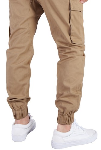 ITALYMORN Men's Cargo Jogger Pants with Big and Deep Pockets Dark Khaki - Picture 7 of 8