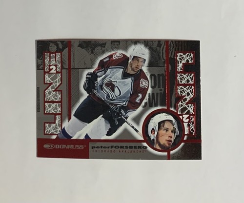 1997-98 Donruss /4000 Line 2 Line Peter Forsberg #4 Colorado Avalanche