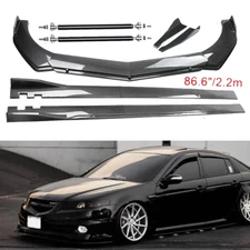 Carbon Fiber Front Bumper Lip Spoiler Side Skirt Body Kits For Acura TL