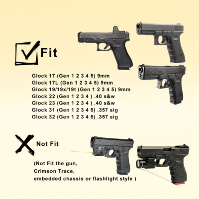 Left Hand Holster For Glock 44 45 32 31 19 19X 17 17L MOS Gen5-1