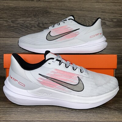 Nike Men's Air Winflo 9 White Red Athletic Running Shoes
