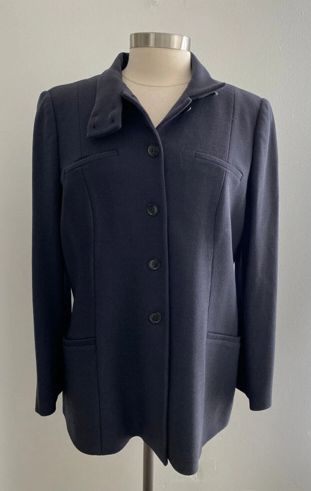 Abrigo Giorgio Armani Gris Oscuro Mezcla Lana Talla 50 Foto 2 de 4