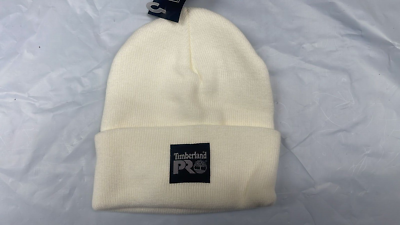 Timberland UNISEX Off White Fair Winter Beanie Hat A1V98148 | eBay