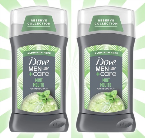 2 Dove Men+Care Deodorant for Men Mint Mojito Aluminum Free 3 OZ