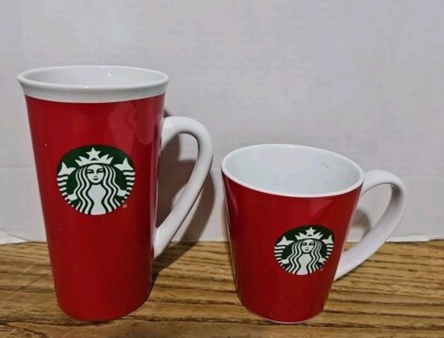 2017 Starbucks Red Ceramic Holiday Mugs Set Of 2 | eBay