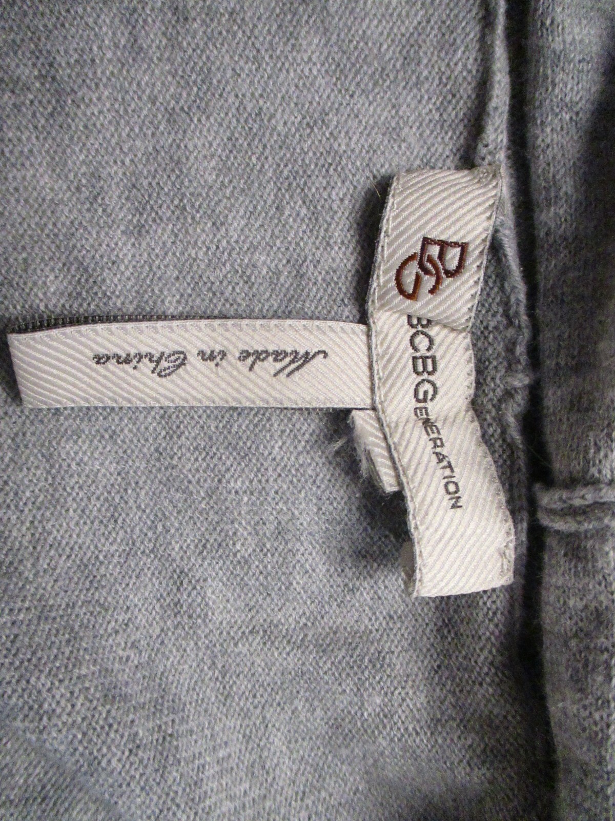 BCBGeneration Large Ruffled Front Cardigan Gray w… - image 9