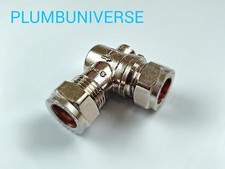 15MM Chrome Angled Elbow Compression Isolating Valve ***NEW*** 