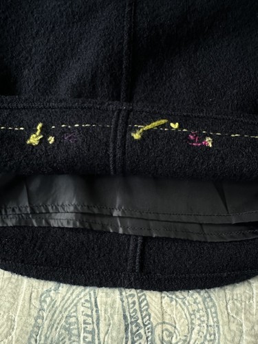 Girls Boiled Wool Fully Lined Skirt And Jacket Set Navy Blue Size 8/10 Classic! - Picture 18 of 22