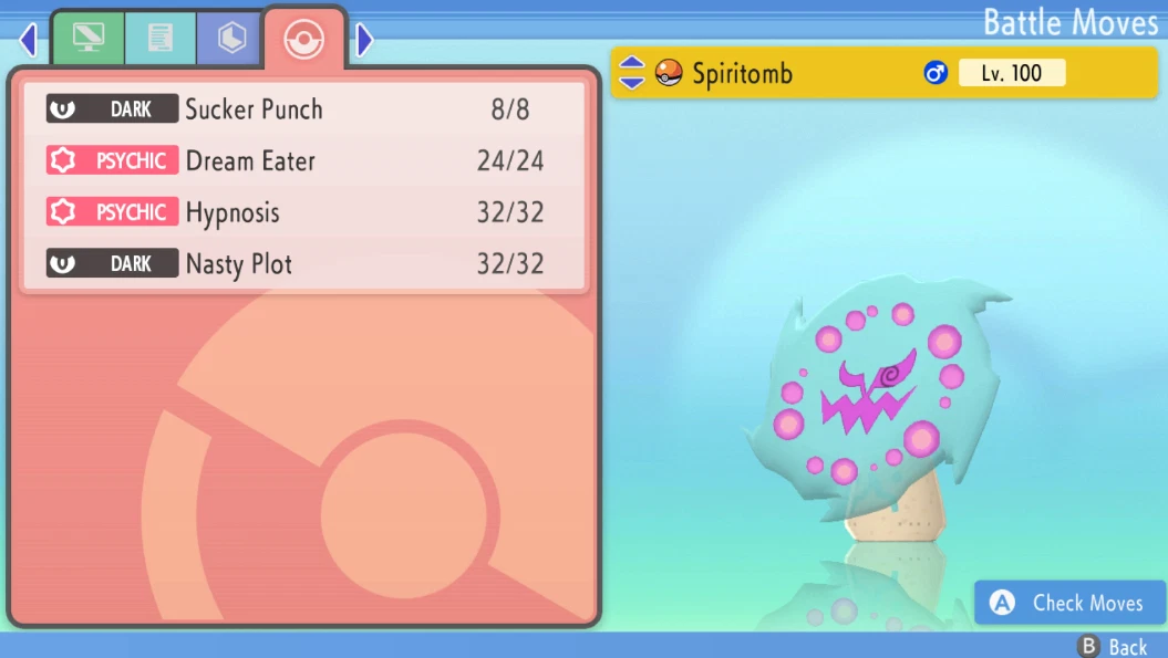 Shiny SPIRITOMB 6IV / Pokemon Brilliant Diamond and Shining - Sweden