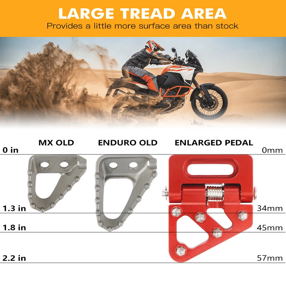 Punta de placa de pedal de freno plegable CNC para gas EC250 EC300 XC250 XC300 2018-2020 Foto 4 de 4