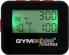 Gymboss Charge Interval Timer and Stopwatch Black / Red 