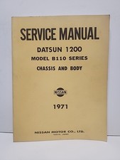 1971 Datsun 1200 Service Shop Repair Manual Chassis And Body B110 Series