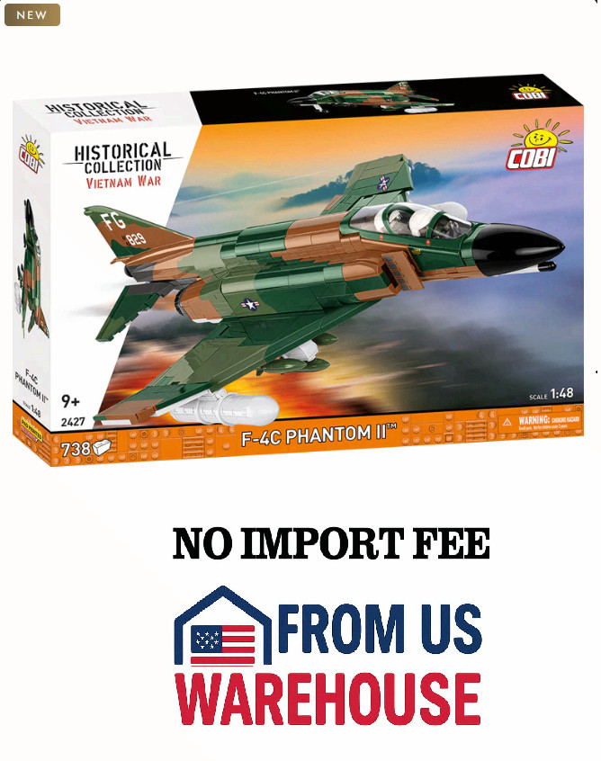 COBI F-4C Phantom II Jet Fighter 2427 1:48 Military Aircraft 738 Blocks