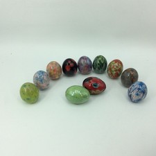 Lot Of 11 Decorative Ceramic Eggs Speckled Glaze Multicolor Easter Home Decor