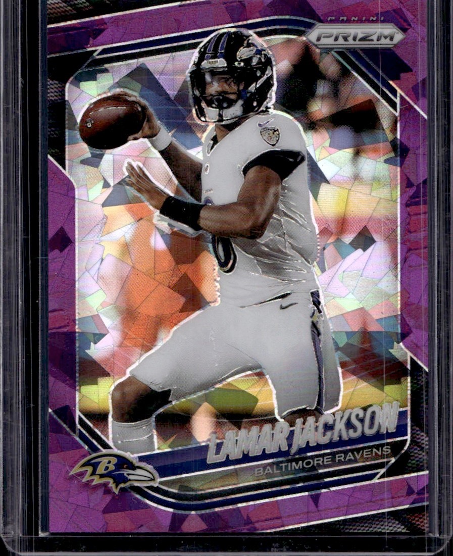 2025 Panini Prizm- Purple Ice Prizm /225- Lamar Jackson #78