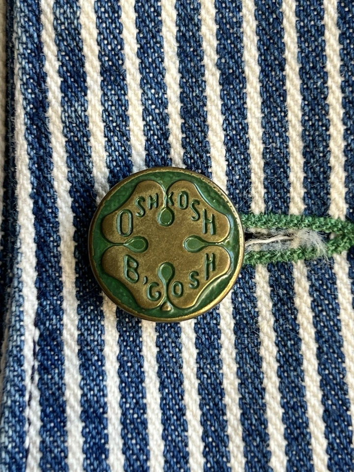 Vintage Chore Jacket In Hickory Stripe Cotton by Osh-Kosh B'Gosh. Made In USA - Image 4 of 4