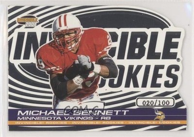 2001 Pacific Invincible Rookies 20/100 Michael Bennett #4 RC nd3