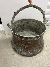 OLD ANTIQUE PRIMITIVE COPPER VESSEL BOWL BUCKET
