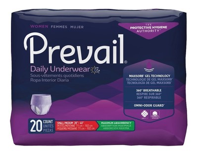 Prevail Women's incontinence Underwear Pull-Up Style Adult Diaper Max Absorbency