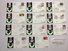 COMPLETE TOUR 11 FDC - TRAIN ITALY 1974 PHILATELIC EXHIBITION EUROPE - ED. CAAMFI
