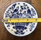Vintage Royal Delft Blue White Floral Bird Plate Wall Hanging 4 inches — photo 2