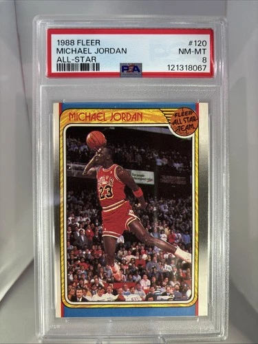 1988-89 Fleer - Fleer All Star Team Michael Jordan #120 PSA 8