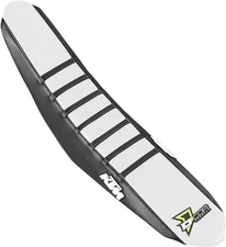 Dcor Ribbed Seat Cover Black/White/Black for Kawasaki KX450 4-Stroke/KX250