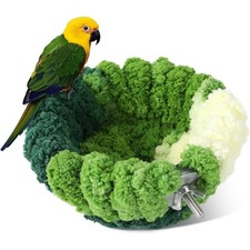 Plush Hanging Bird Nest Bed for Breeding Parakeet Conure Budgie Cockatiel