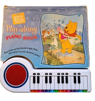 VTG Disney Winnie The Pooh Play-Along Piano Book Hardback Tested & Working 