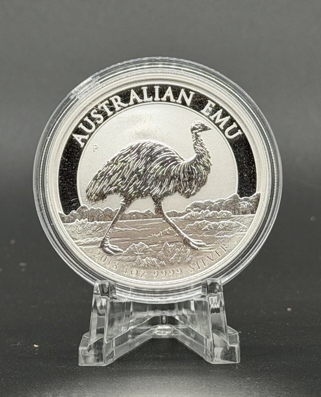 2018 Australian EMU coin .9999 ultra fine silver FIRST IN THE SERIES In Capsule