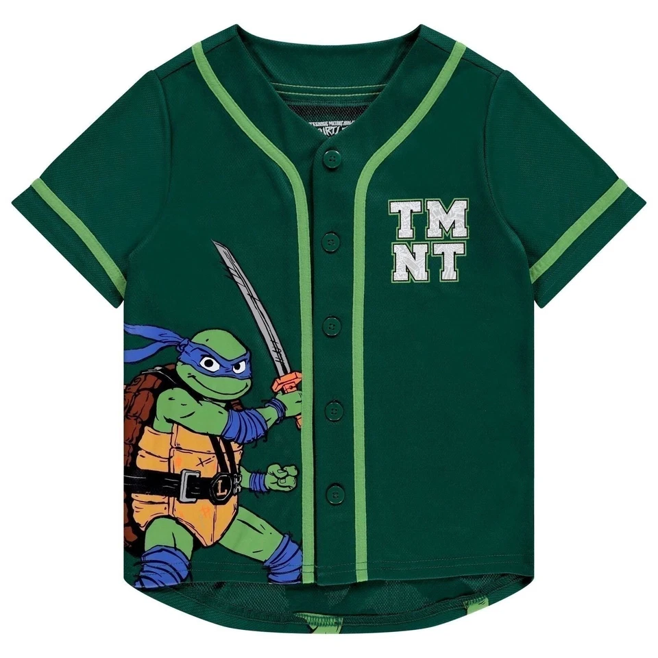 Camiseta deportiva de béisbol Teenage Mutant Ninja Turtles para niños y pantalones cortos ropa... Foto 3 de 4