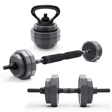 CAP Barbell Multi-Use Adjustable Weight Set - Versatile Dumbbell, Barbell & K...