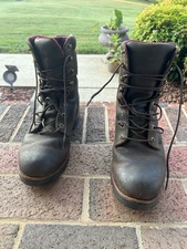 Chocolate Chippewa Waterproof Insulated Chip-A-Tex Logging Boots Men's Size 10 E