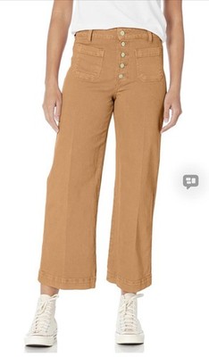 Paige Anessa Wide-Leg Jeans 31 Vintage Golden Sun