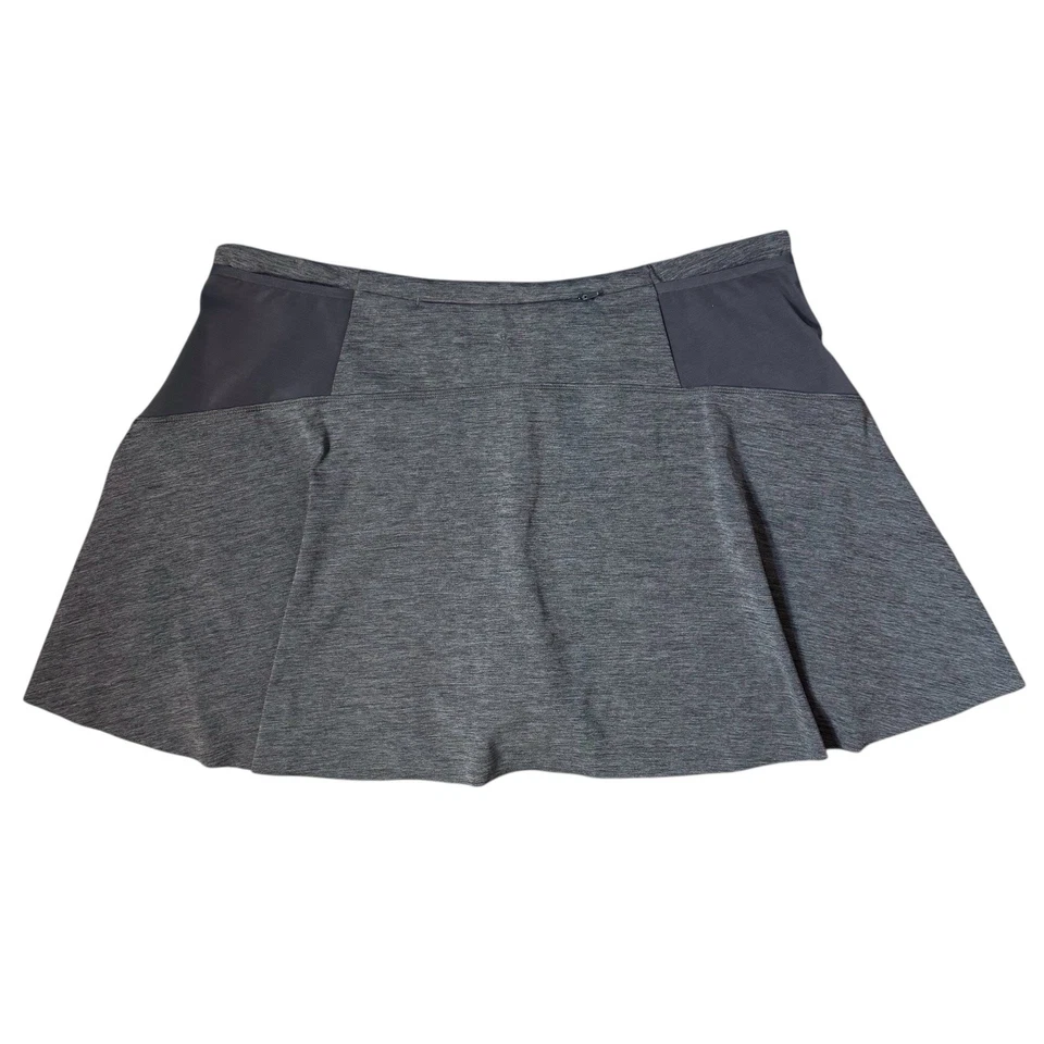 Falda Corta Tenis Athleta Match Point XL Gris Atletismo Preppy Entrenamiento Gimnasio Foto 3 de 4